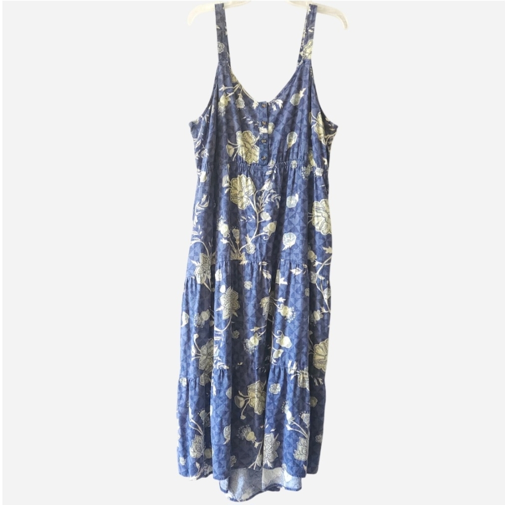 Floral Blue and Cream Dress Size XXL